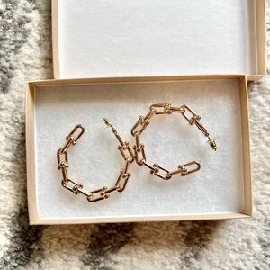 Hardwear Link Large Hoop Earrings Gold Tone